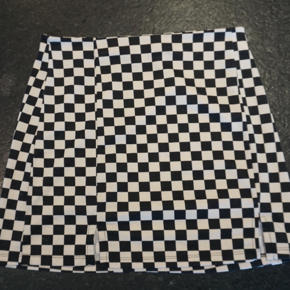 Black and White checkered skirt